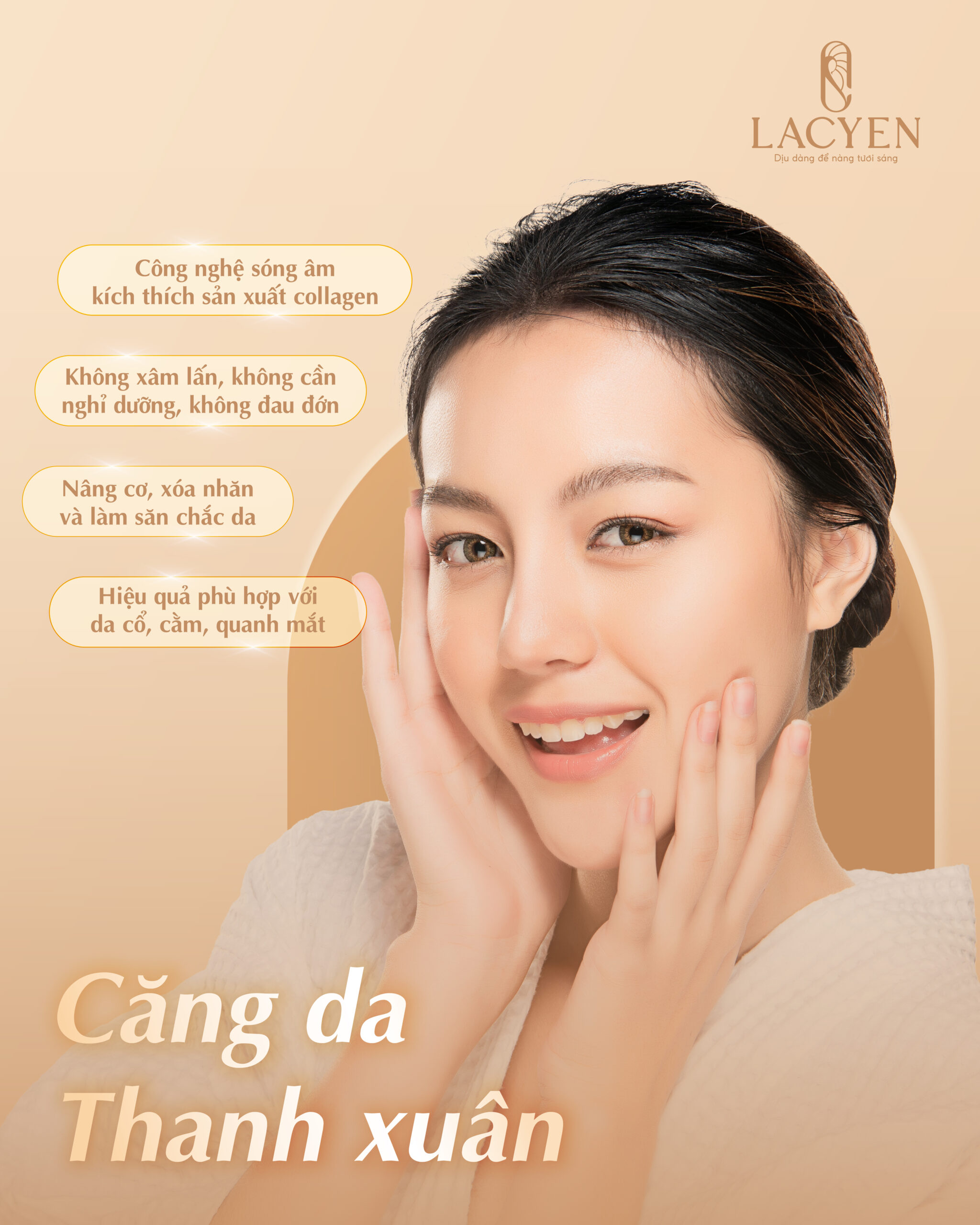 Công nghệ HIFU của liệu trình "Căng da thanh xuân - Sáng tươi bất tận" cùng Lacyen Clinic Ninh Bình