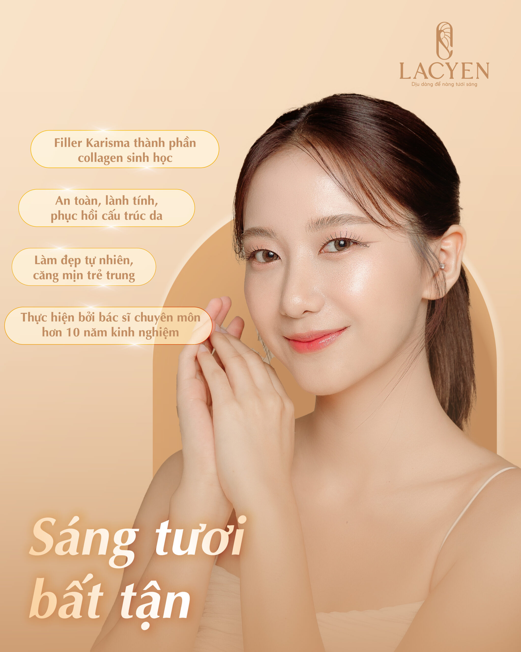 Collagen sinh học Karisma của liệu trình "Căng da thanh xuân - Sáng tươi bất tận" cùng Lacyen Clinic Ninh Bình